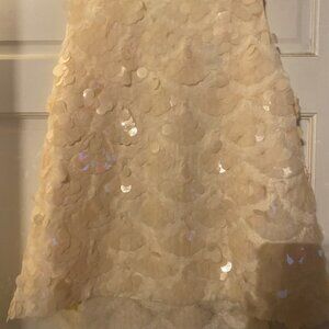 Cache sequin top sleeveless, size large, nwt
